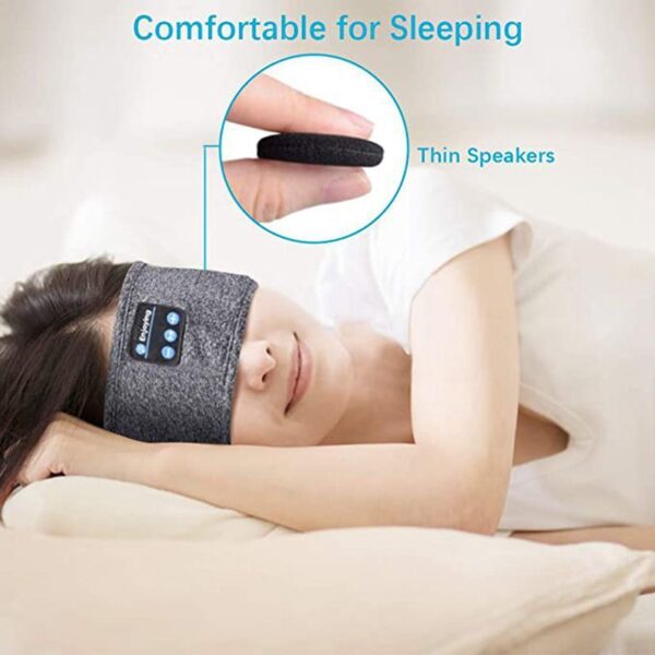 Wireless Bluetooth Sleeping Headphones Headband Thin Soft Elastic Comfortable Music Ear Phones Eye Mask For Side Sleeper Sports - Image 4