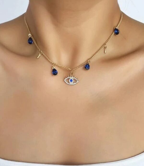 Gold Plated Devil's  Crystal Necklace - Image 2