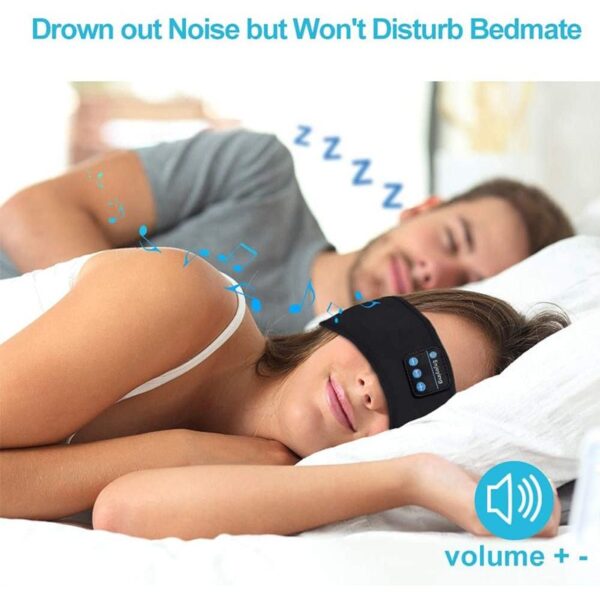 Wireless Bluetooth Sleeping Headphones Headband Thin Soft Elastic Comfortable Music Ear Phones Eye Mask For Side Sleeper Sports - Image 2