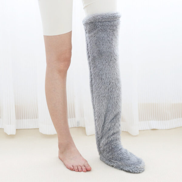 Over Knee High Fuzzy Long Socks Winter Warm Cold Leg Knee Joint Cold-proof Stockings Home Floor Sleeping Socks - Image 5