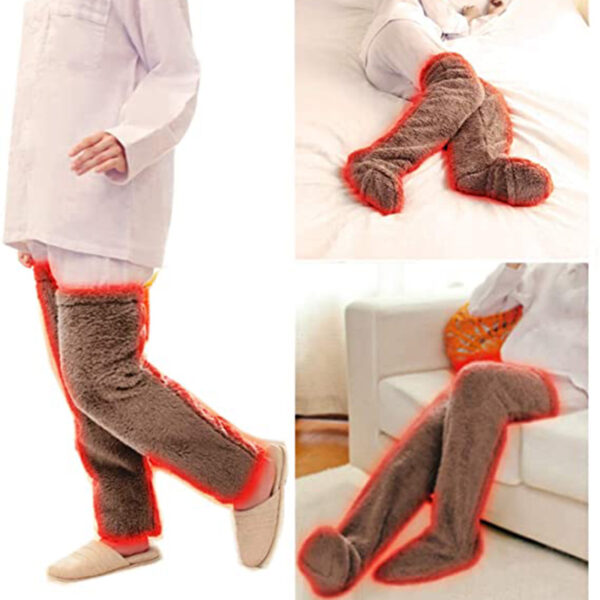 Over Knee High Fuzzy Long Socks Winter Warm Cold Leg Knee Joint Cold-proof Stockings Home Floor Sleeping Socks - Image 3