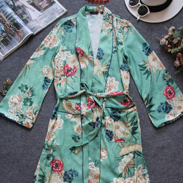 Printed gown and kimono cardigan - Image 6