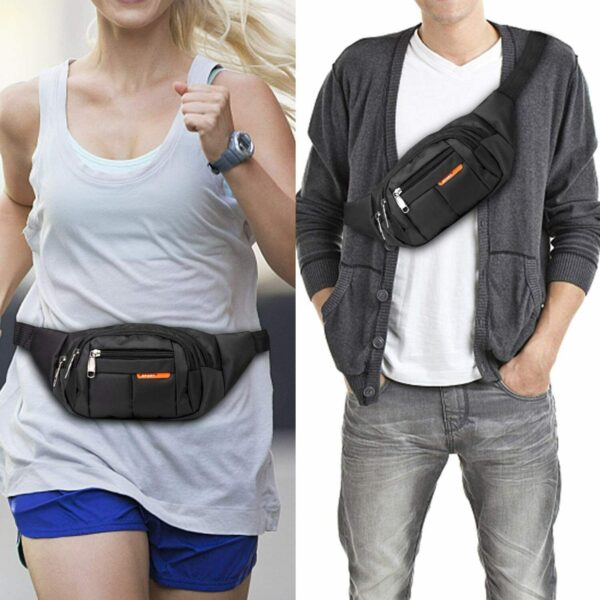 Waist Bag Fanny Pack For Men Women Hip Belt Bum Pouch Sport Travel Purse Unisex - Image 3