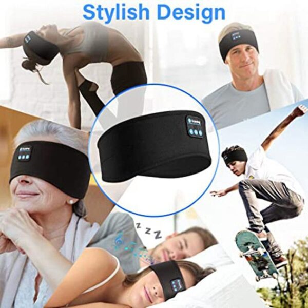 Wireless Bluetooth Sleeping Headphones Headband Thin Soft Elastic Comfortable Music Ear Phones Eye Mask For Side Sleeper Sports - Image 7