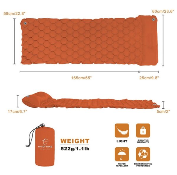 Outdoor Camping Inflatable Honeycomb Mattress Tent Sleeping Mat - Image 3