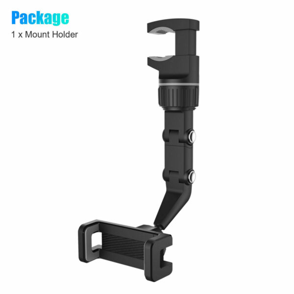 Universal 360 Rotation Car Rear View Mirror Mount Stand GPS Cell Phone Holder US - Image 7