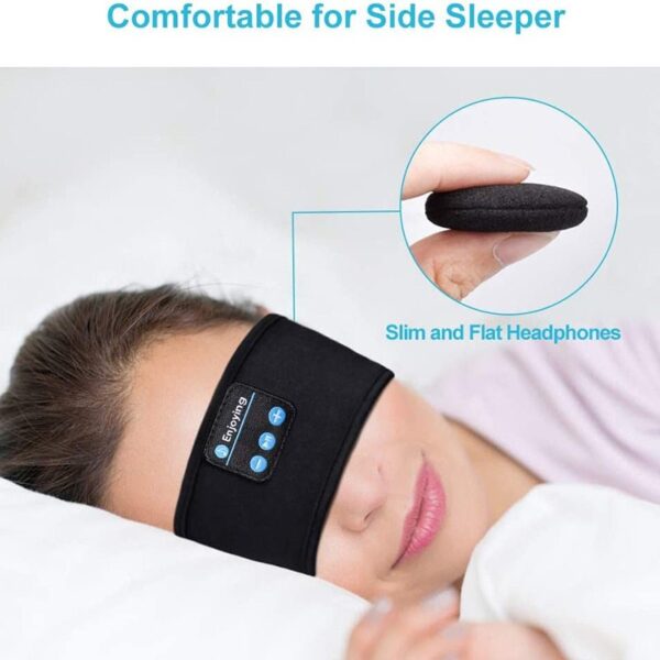 Wireless Bluetooth Sleeping Headphones Headband Thin Soft Elastic Comfortable Music Ear Phones Eye Mask For Side Sleeper Sports - Image 3