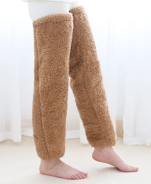 Over Knee High Fuzzy Long Socks Winter Warm Cold Leg Knee Joint Cold-proof Stockings Home Floor Sleeping Socks - Image 2