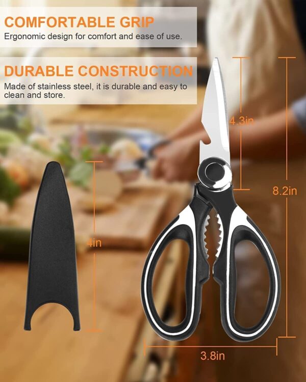 Kitchen Shears Scissors Heavy Duty Cooking Food Meat Chicken Utility - Image 7