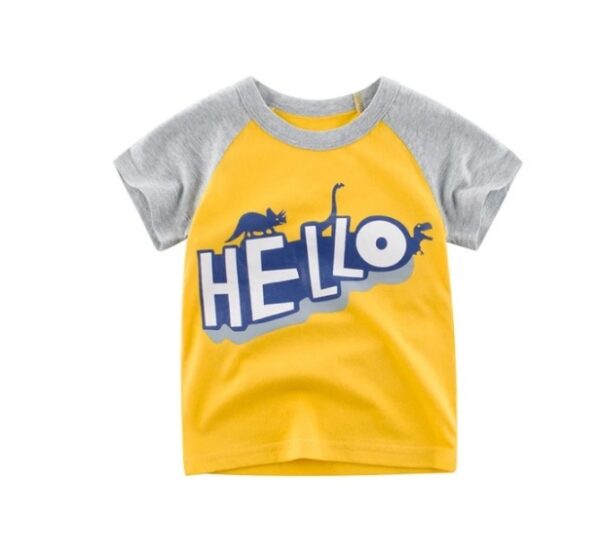 Children's Wear Summer New Korean Children's Boys Cotton T-shirt Men's Treasure In Children's Short Sleeves - Image 6