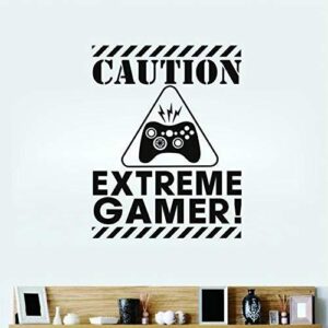 caution gamers  wall stickers