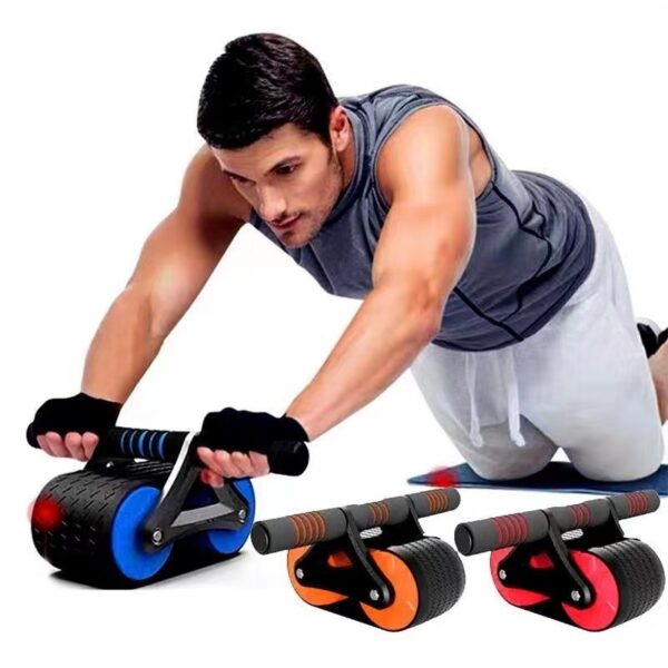 Double Wheel Abdominal Exerciser Women Men Automatic Rebound Ab Wheel Roller Waist Trainer Gym Sports Home Exercise Devices - Image 3