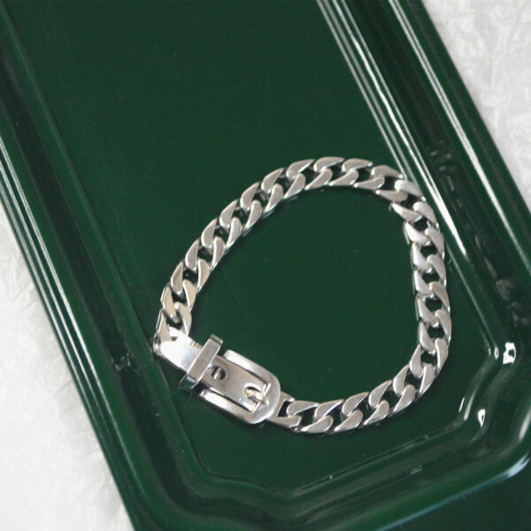 Women's 925 Sterling Silver Chain Belt Bracelet - Image 6