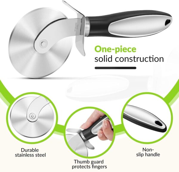 Pizza Cutter Wheel Kitchen Pizza Slicer Cutting Tool Stainless Steel Easy To Cut - Image 2