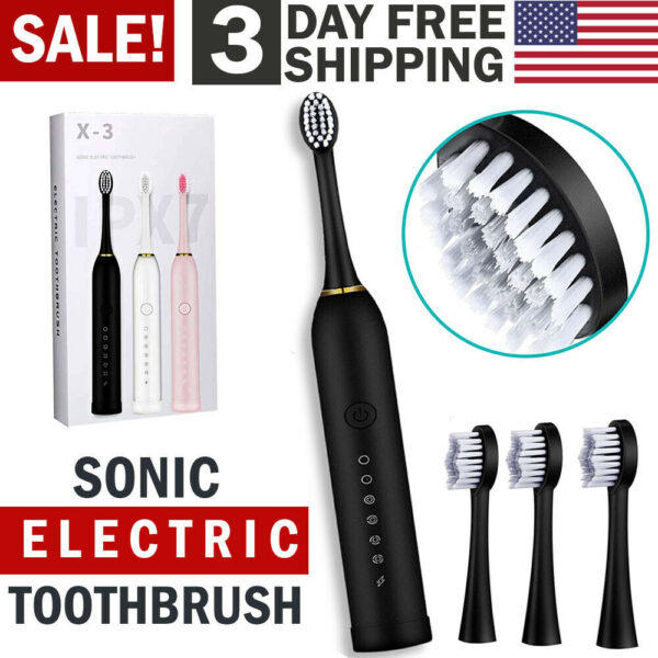 Rechargeable Electric Toothbrush Heads Brush  Toothbrushes For Adults And Kids - Image 5