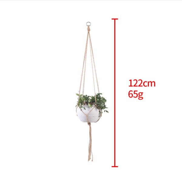 Hand-woven plant hanging basket cotton rope sling basket - Image 5