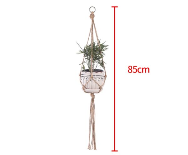 Hand-woven plant hanging basket cotton rope sling basket - Image 3