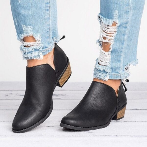 Autumn Women Shoes Retro High Heel Ankle Boots - Image 7