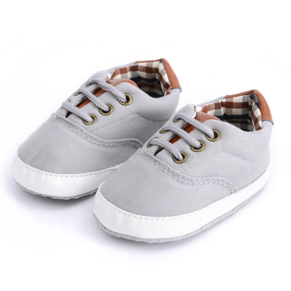 Solid color casual lace soft bottom baby canvas shoes baby shoes toddler shoes - Image 9