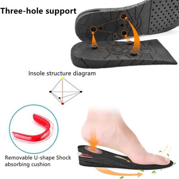 Invisible Height Increased Insole, Men Women Heel Lift Taller Shoe Inserts Pad Adjustable More Comfortable Supporting Insole For Unisex - Image 8