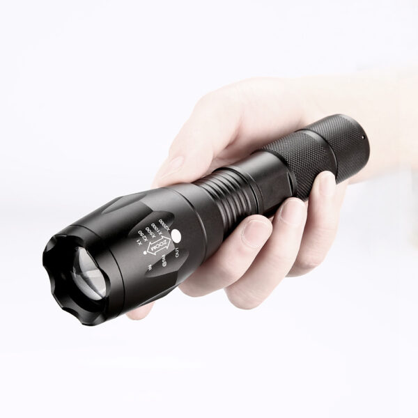 Portable Mini Flashlight LED ZOOM Torch Hunting Zoomable Flashlight Torch Light - Image 2