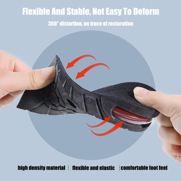 Invisible Height Increased Insole, Men Women Heel Lift Taller Shoe Inserts Pad Adjustable More Comfortable Supporting Insole For Unisex - Image 2